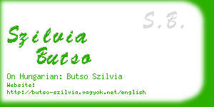 szilvia butso business card